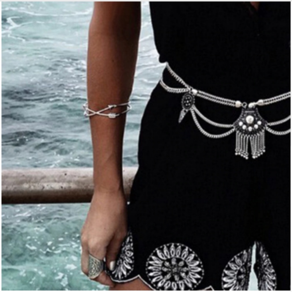 Bohemian Ethnic Sexy Silver/Gold Waist Chain Sexy - Picture 3 of 8